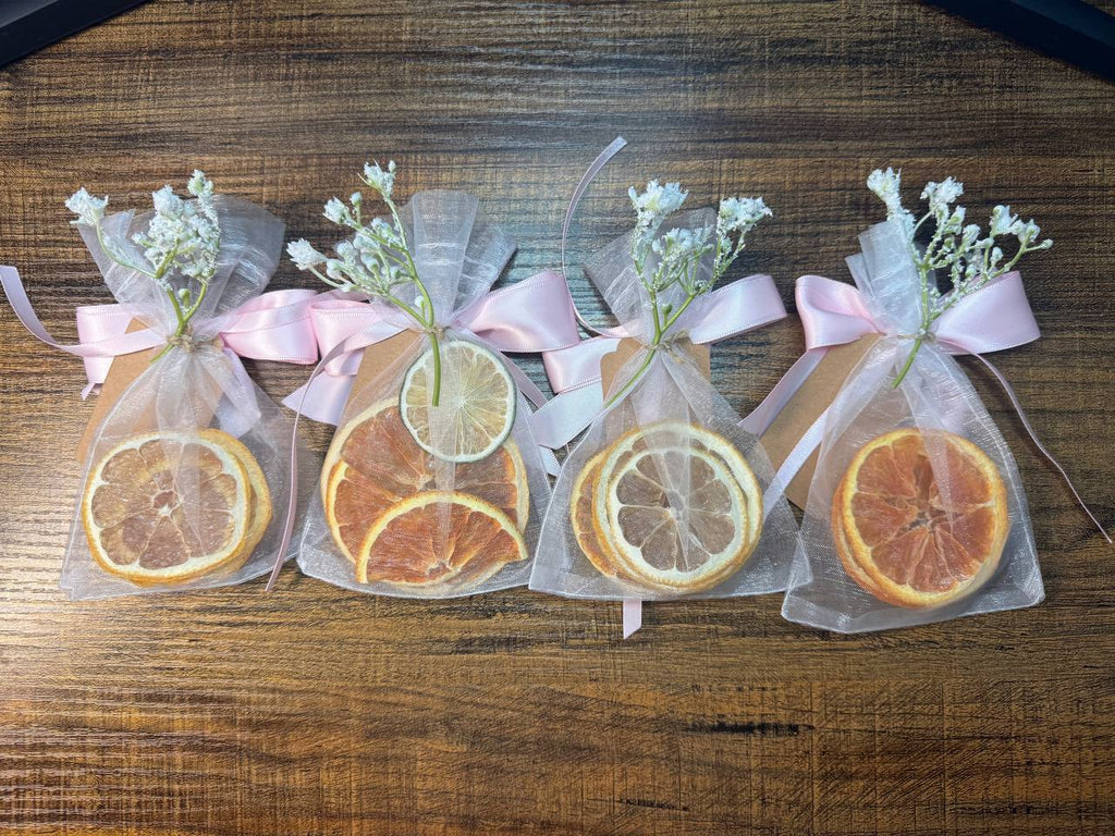 Citrus Favor Bags + Floral Wreath Bundle | Bridal Shower Set